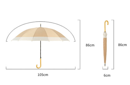 Long Handle Umbrella, Windproof Large Umbrella, Wind Resistant Big Golf Umbrellas For Adult