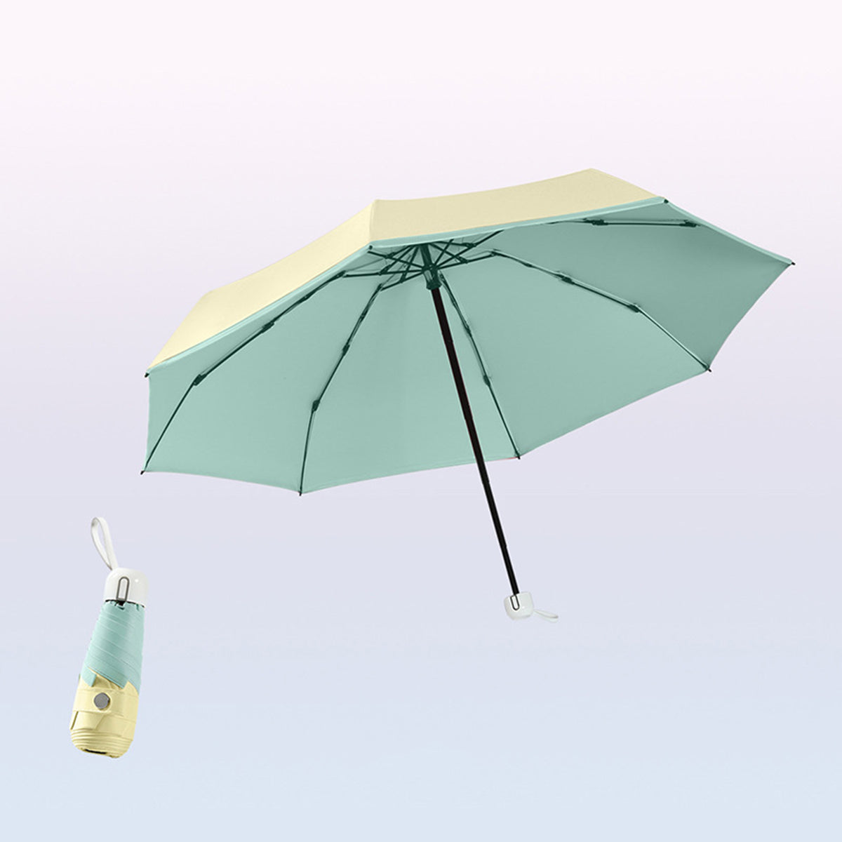 5 Fold Travel Lightweight Protable Pocket Mini Capsule Umbrella Manual Open 8 Panels Umbrella