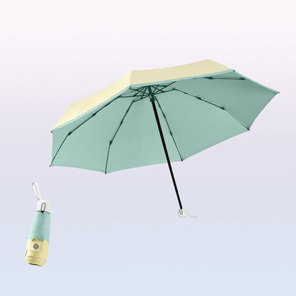 5 Fold Travel Lightweight Protable Pocket Mini Capsule Umbrella Manual Open 8 Panels Umbrella