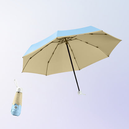 5 Fold Travel Lightweight Protable Pocket Mini Capsule Umbrella Manual Open 8 Panels Umbrella