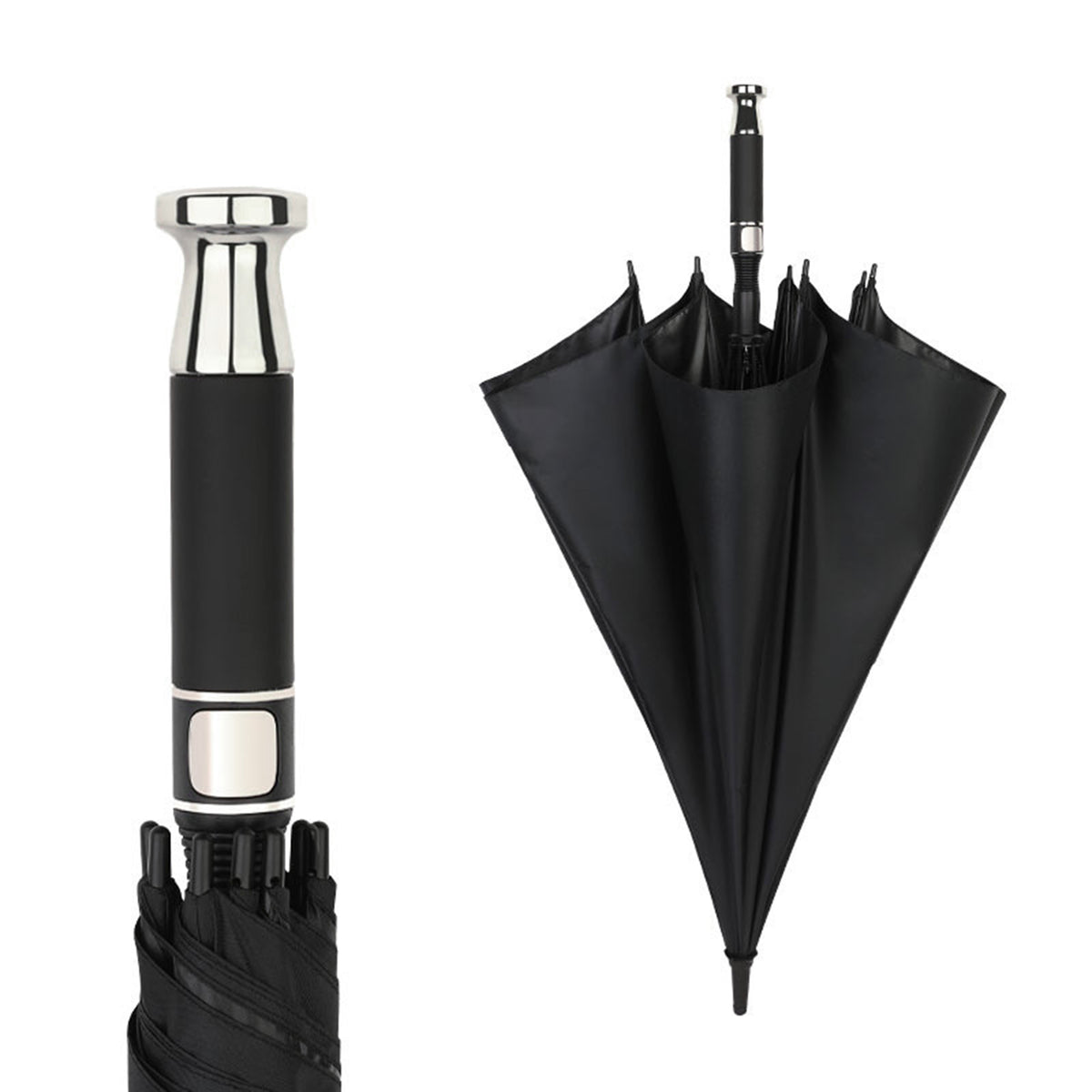 Long Handle Umbrella, Large Straight Pole Double Golf Sunny Umbrella Men Gifts