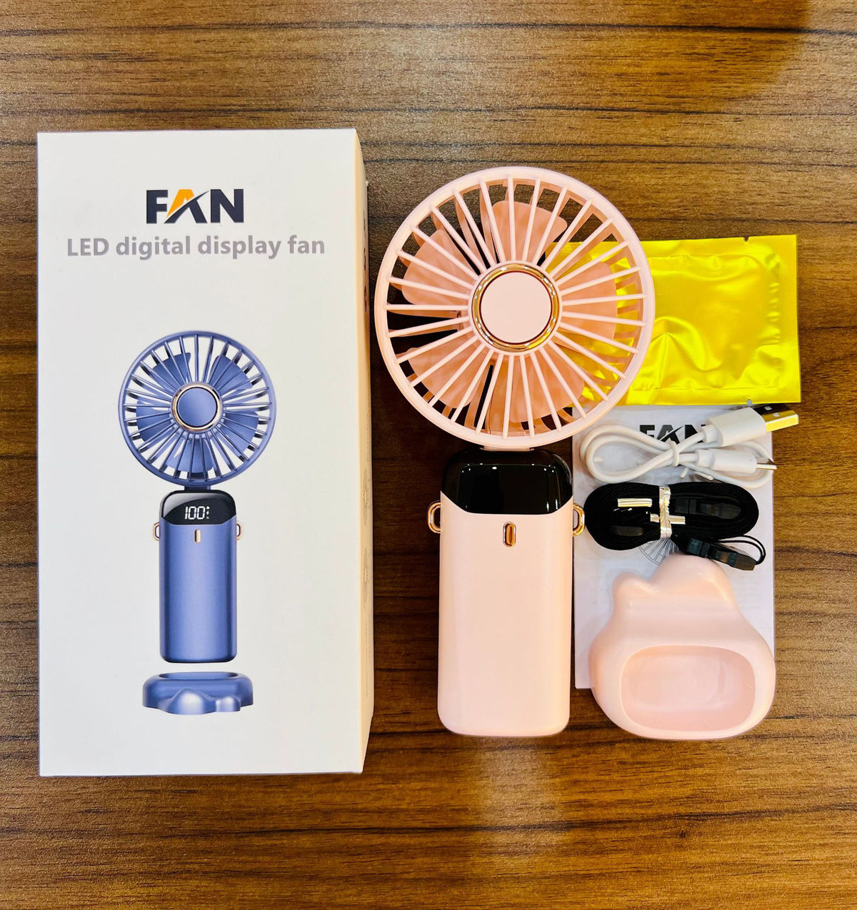 Mini Handheld Fan, Portable Personal Fan Hanging Neck Fan W/5 Speed Adjustable Fan