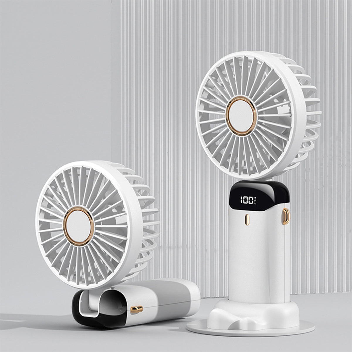 Mini Handheld Fan, Portable Personal Fan Hanging Neck Fan W/5 Speed Adjustable Fan