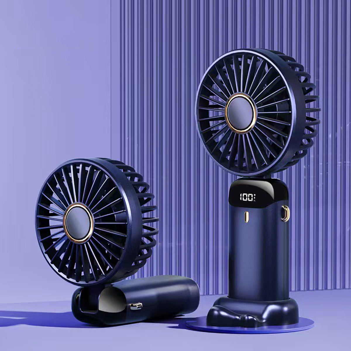 Mini Handheld Fan, Portable Personal Fan Hanging Neck Fan W/5 Speed Adjustable Fan