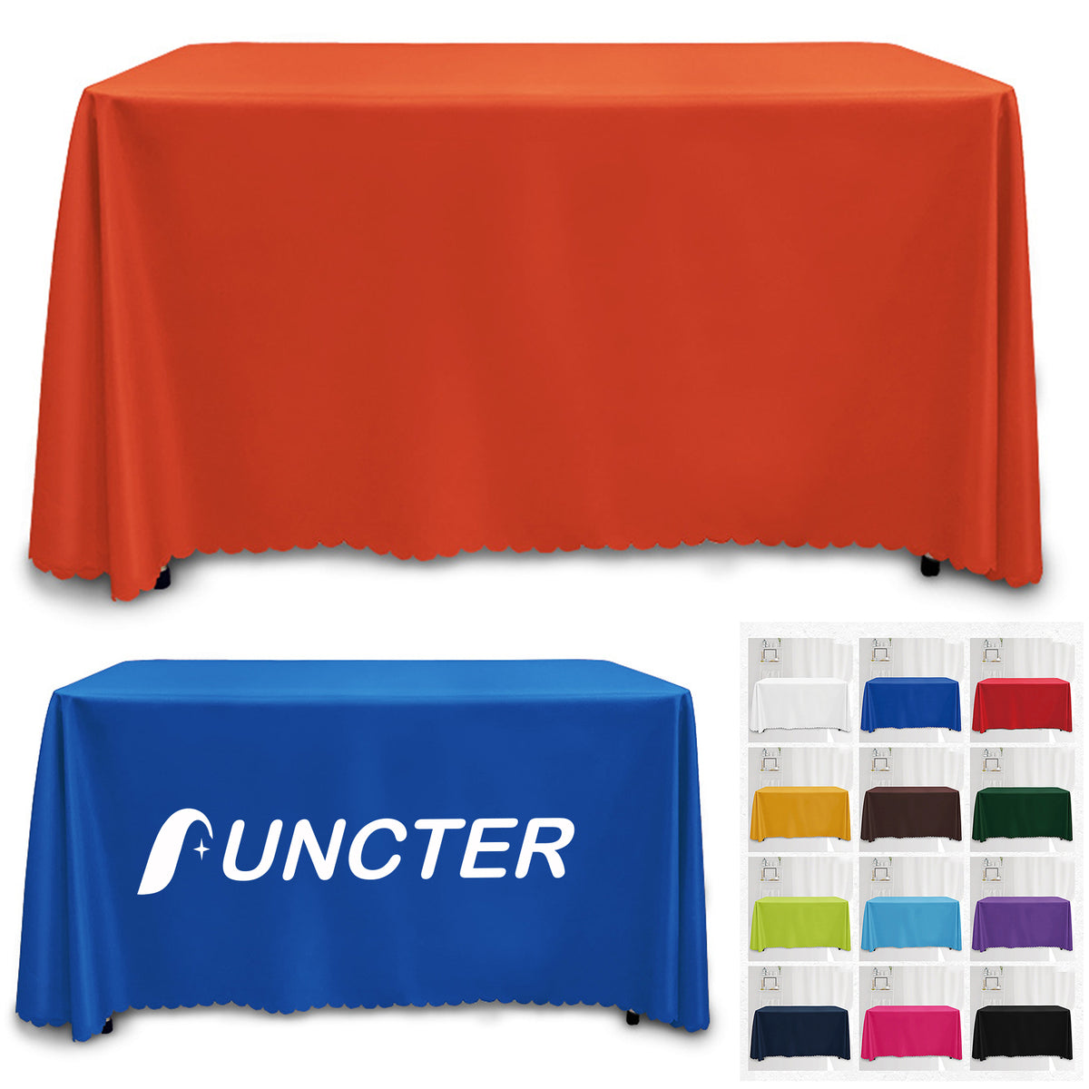 Premium 6' Dye Sublimated Table Cover - 4 Sided