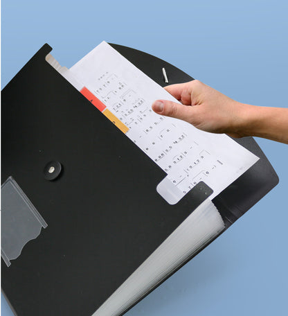 File Organizer13 Pocket Expanding File Folder with Labels, Plastic Expandable File Folder