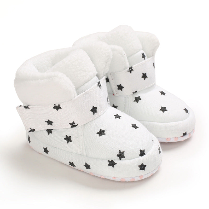 Cotton Baby Booties With Gripper Soles (6-12m)
