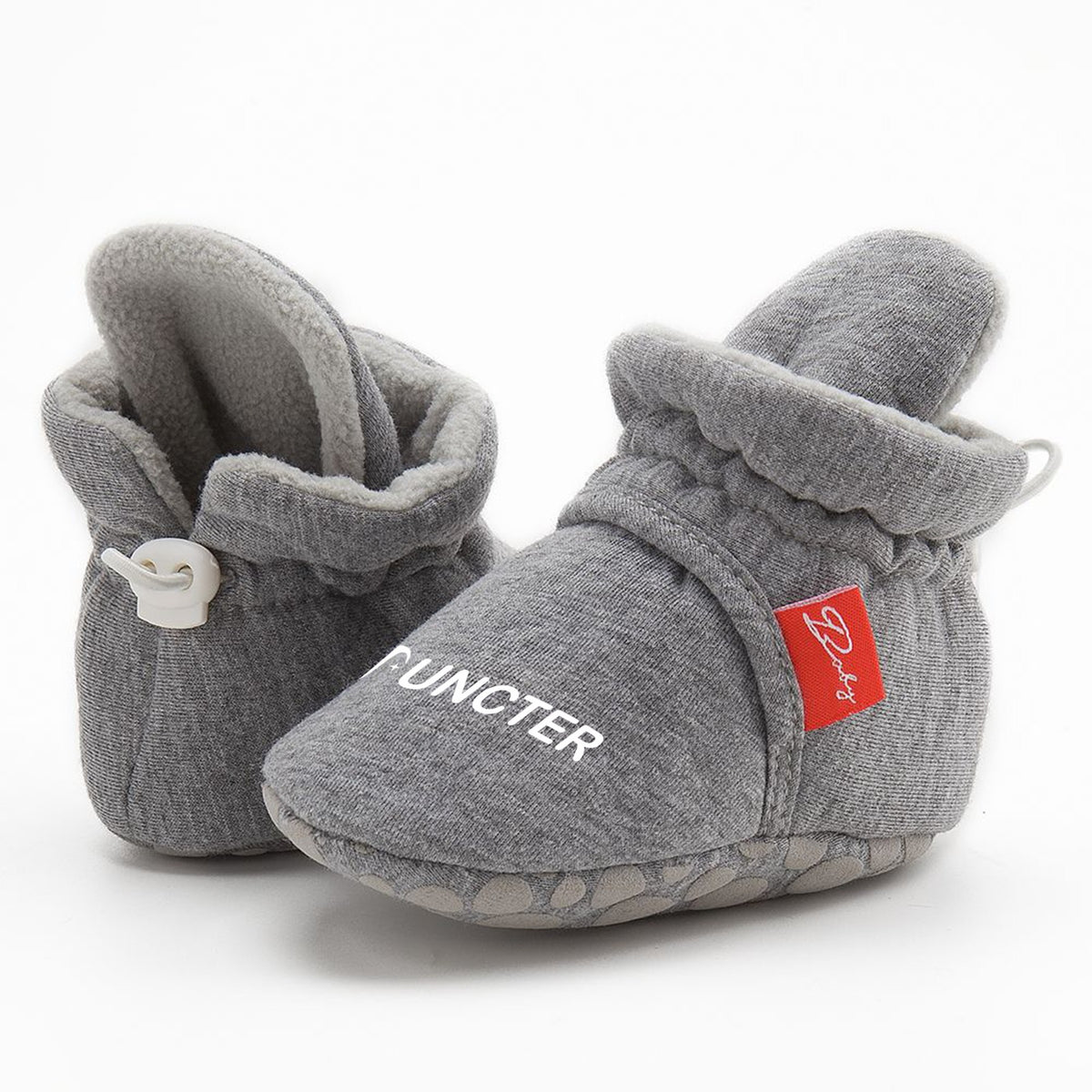 Cotton Baby Booties With Gripper Soles (12-18m)