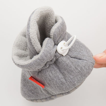 Cotton Baby Booties With Gripper Soles (12-18m)