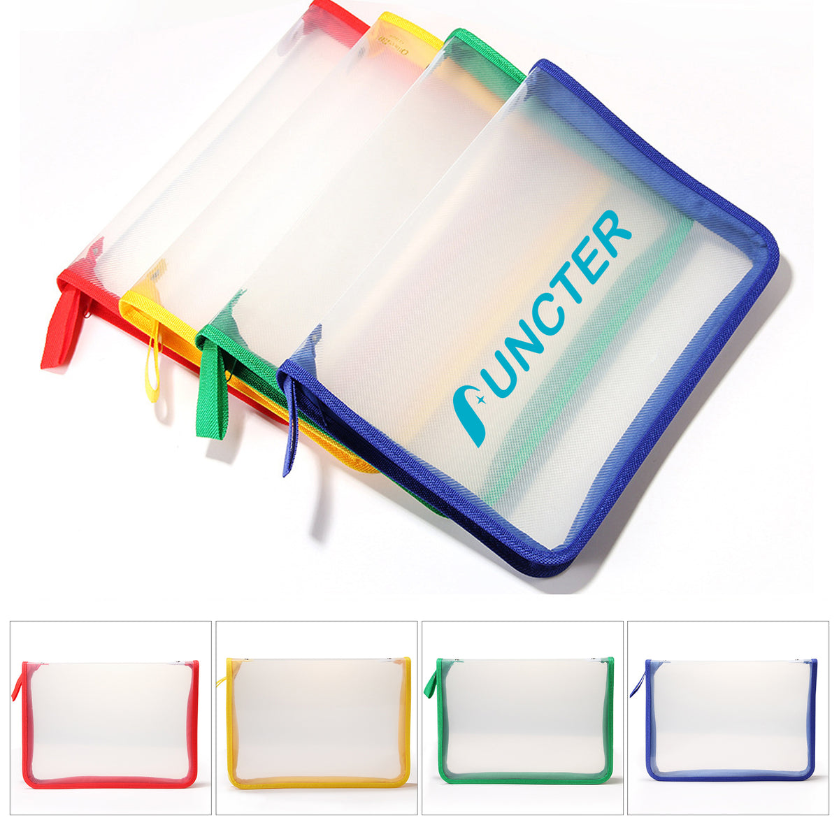 Clear Zip Plastic Envelopes A4 Zipper Document Folder Letter File Folder