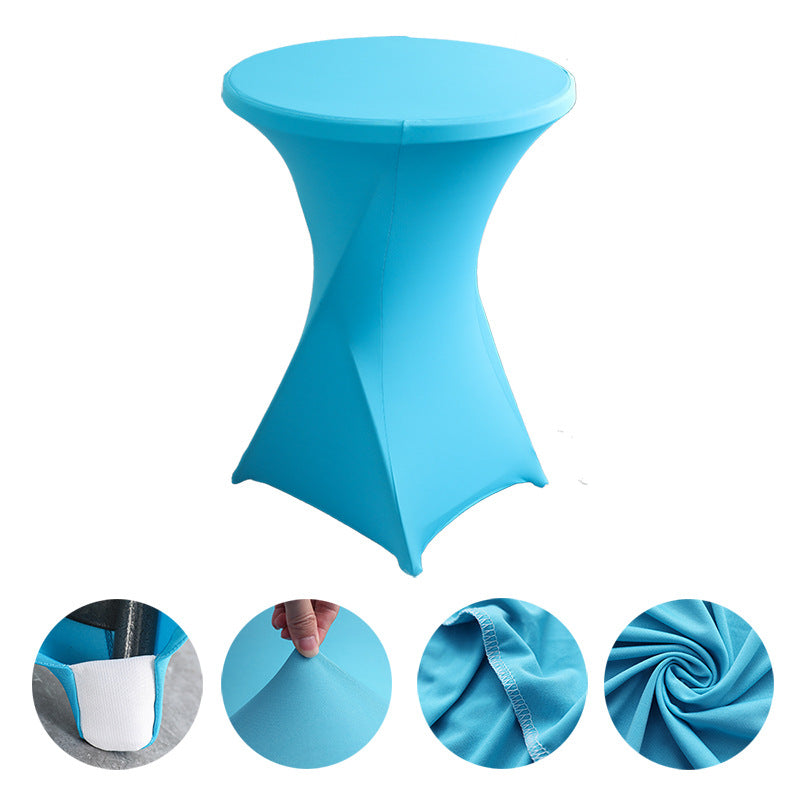 23 x 43" Spandex Cocktail Table Cover, Custom Printed Table Cover With Leg