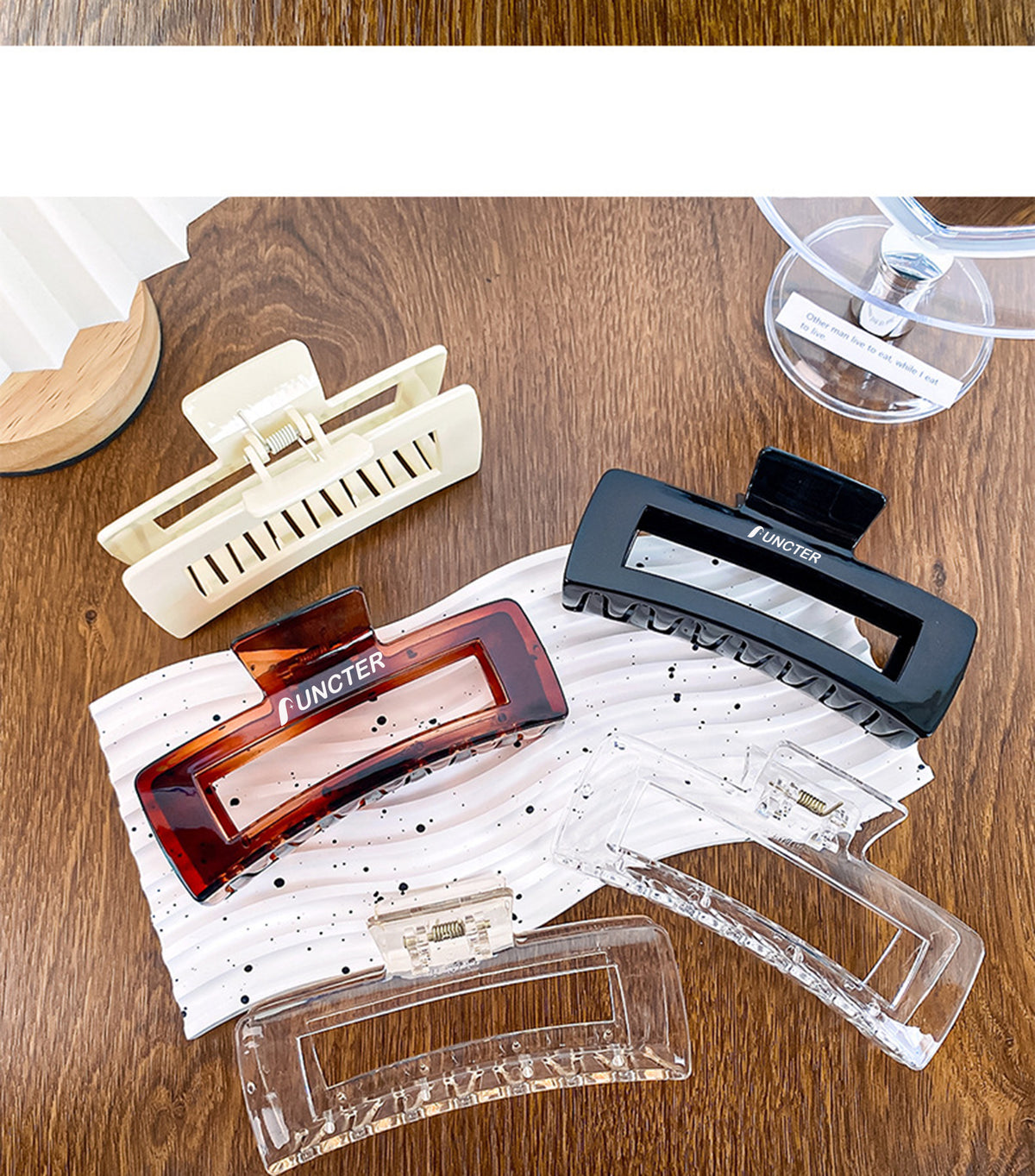Hair Clips for Women Large Neutral Rectangle Hair Clips (X-Large)