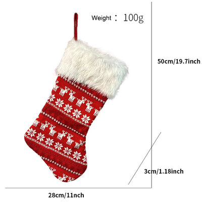 Christmas Socks Knitting Stockings Rustic Christmas Stocking Xmas Party Decorations