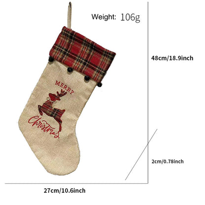 Christmas Stocks Xmas Sock Gift Stocking Candy Bags for Party Decoration