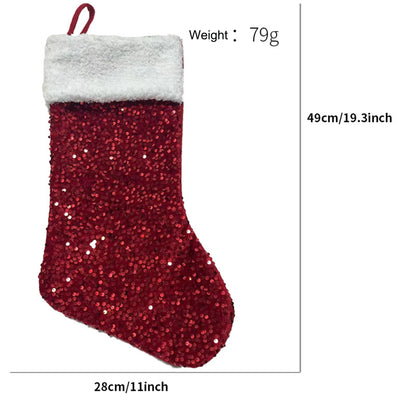 Christmas Socks Knitting Stockings Rustic Christmas Stocking Xmas Party Decorations