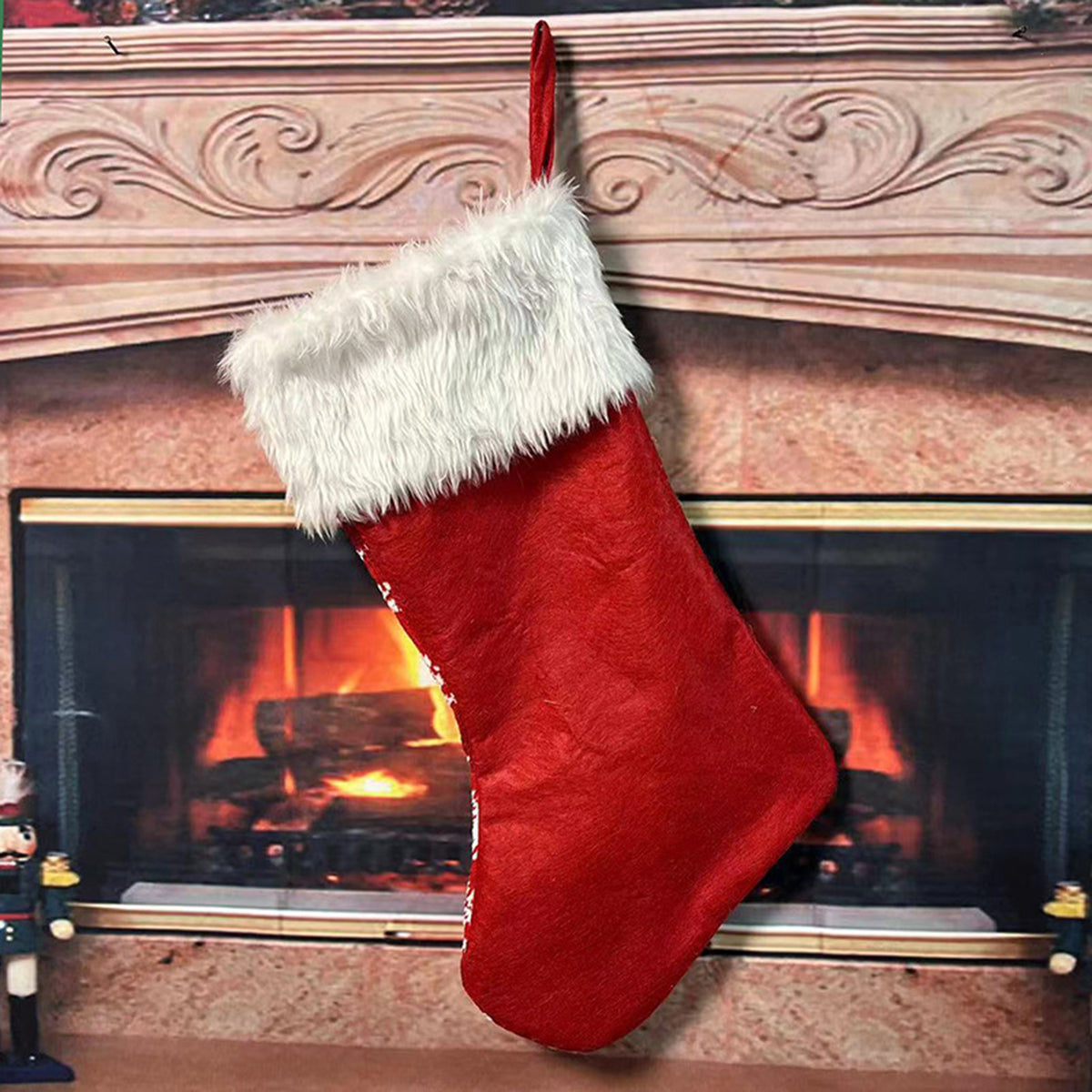 Christmas Socks Knitting Stockings Rustic Christmas Stocking Xmas Party Decorations