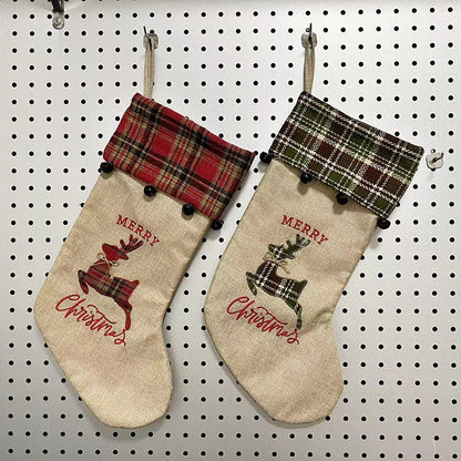 Christmas Stocks Xmas Sock Gift Stocking Candy Bags for Party Decoration