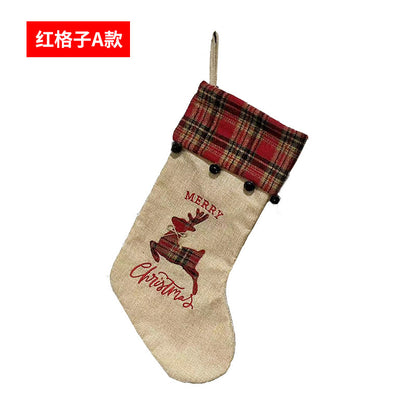 Christmas Stocks Xmas Sock Gift Stocking Candy Bags for Party Decoration