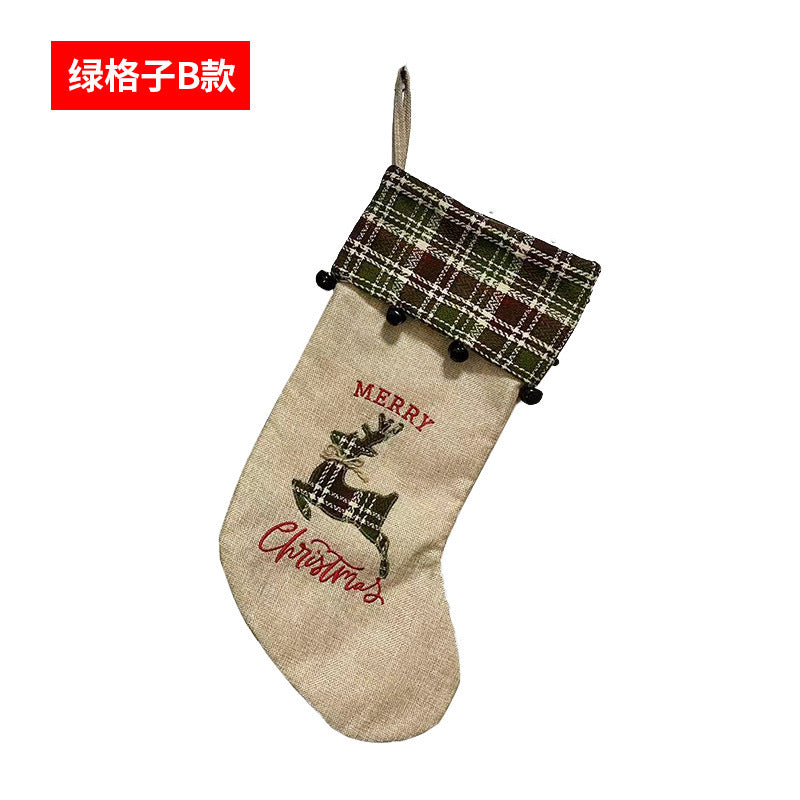 Christmas Stocks Xmas Sock Gift Stocking Candy Bags for Party Decoration