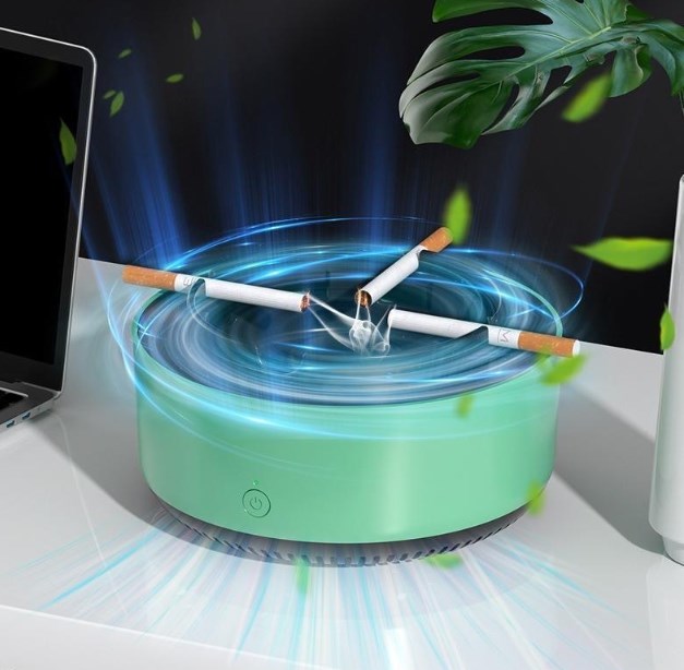 Indoor Ashtray - 2" 1 Multifunctional Ashless Air Purifier with Filter Ashtray