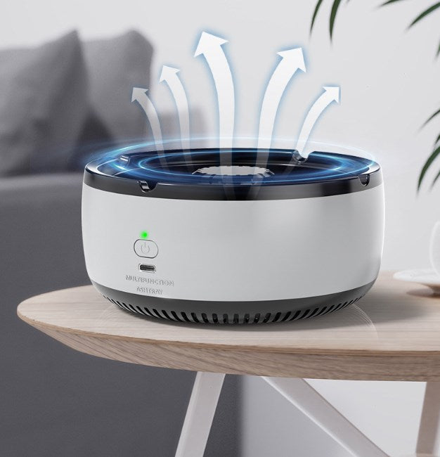 Indoor Ashtray - 2" 1 Multifunctional Ashless Air Purifier with Filter Ashtray
