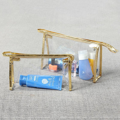 Pvc Waterproof Clear Cosmetic Bag With Trim