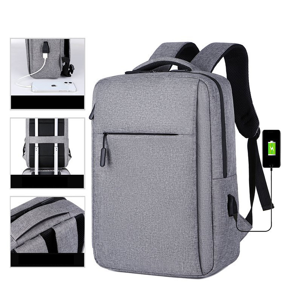 Thickened Laptop USB Connector Snow Canvas Backpack Luggage Bag Backpack
