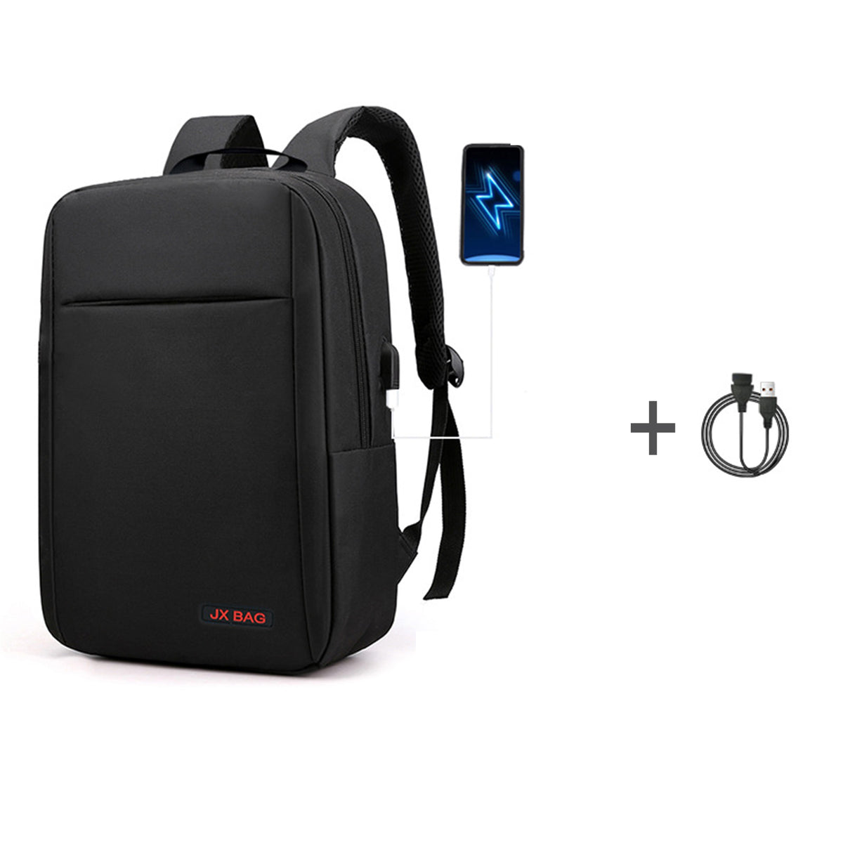 Size XL Upgraded Style Backpack Simple School Bag Middle School Backpack USB Backpack