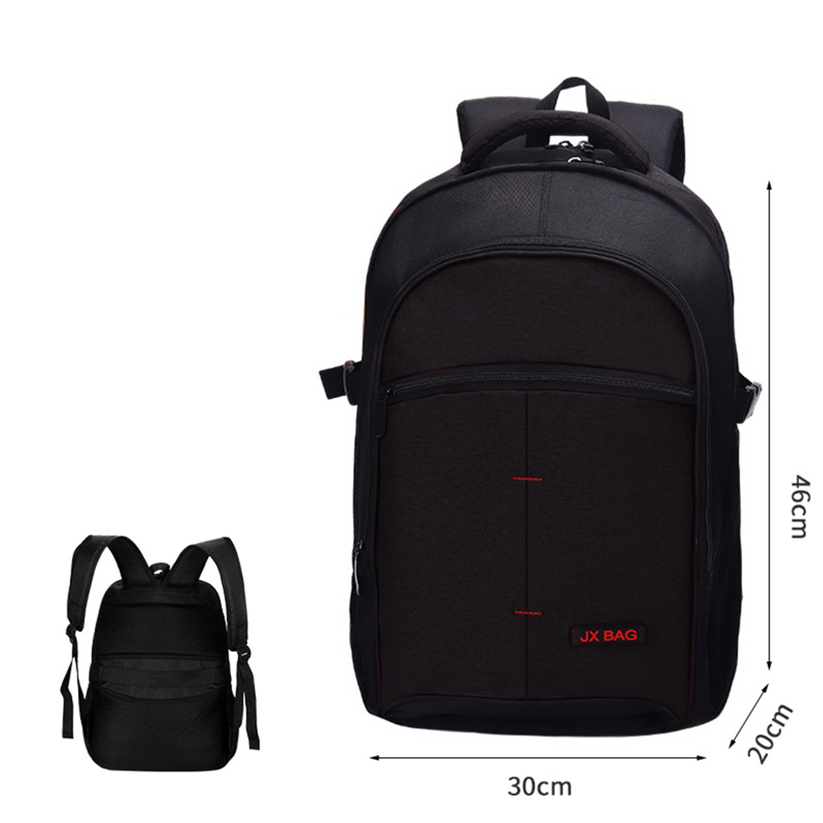 Three Inner Layers Size L Regular Style Backpack Simple Middle School Backpack USB Backpack