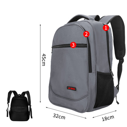 Three Inner Layers Regular Style Backpack Simple School Bag Middle School Backpack USB Backpack