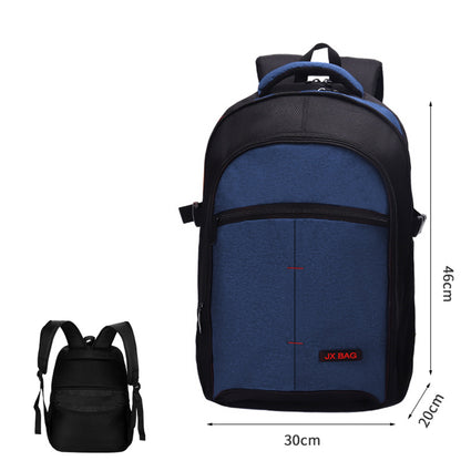 Four Layers Reinforced Style Backpack Simple Middle School Backpack USB Backpack