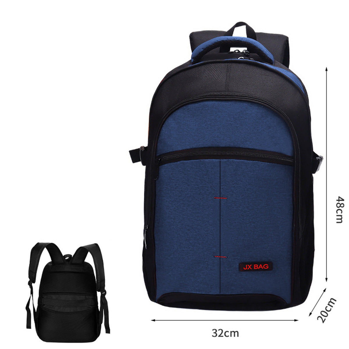 Four Layers Size XL Reinforced Style Backpack Simple Middle School Backpack USB Backpack