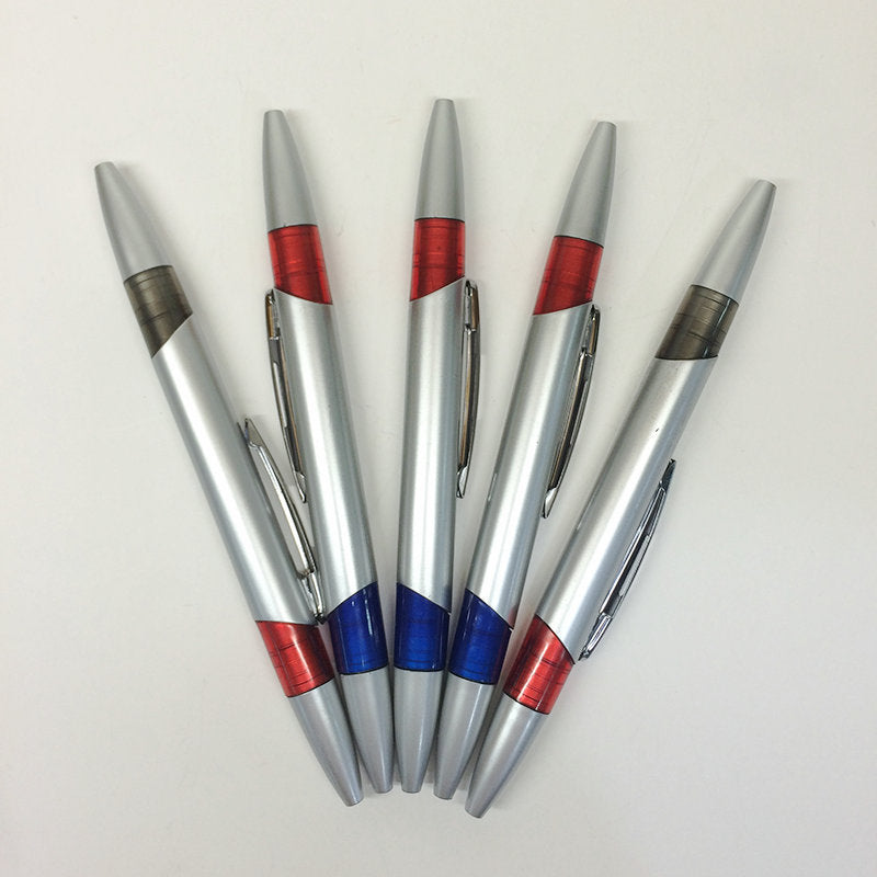 Silver Double Sided Ballpoint Pen