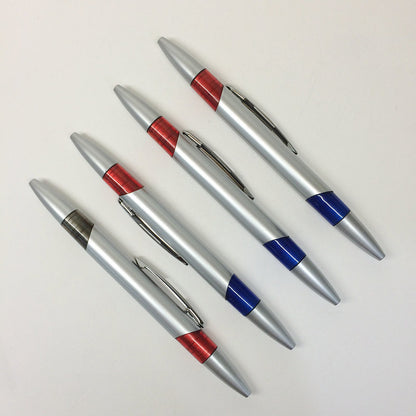 Silver Double Sided Ballpoint Pen