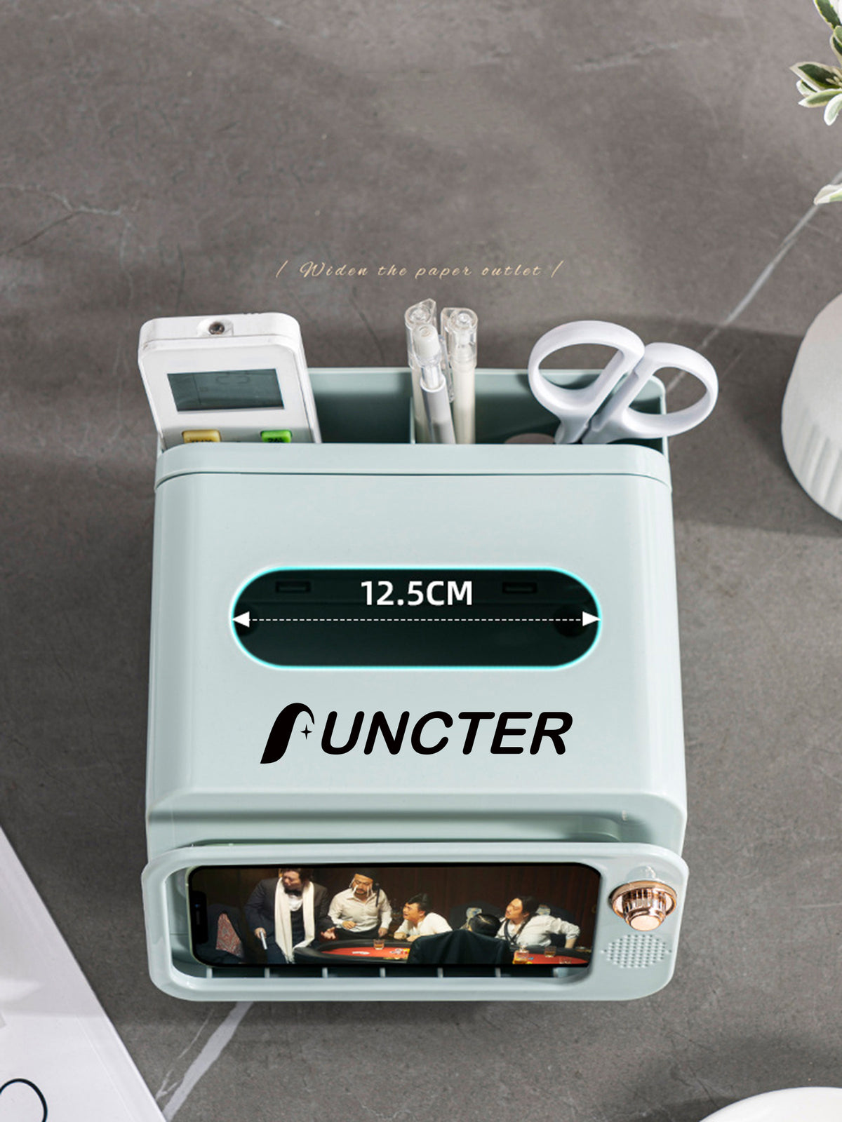TV Tissue Box Phone Holder Funny Paper Dispenser Cover with Compartment Innovative Table Centerpiece