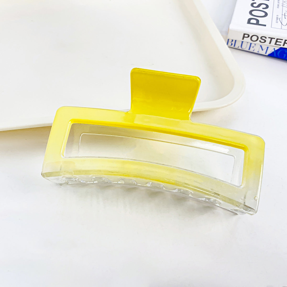 Hair Claws for Women Girls Candy Color Rectangle Hair Claw Clips