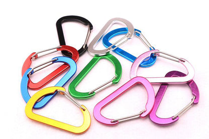 Flat #8 D Shape Aluminium Alloy Carabiners