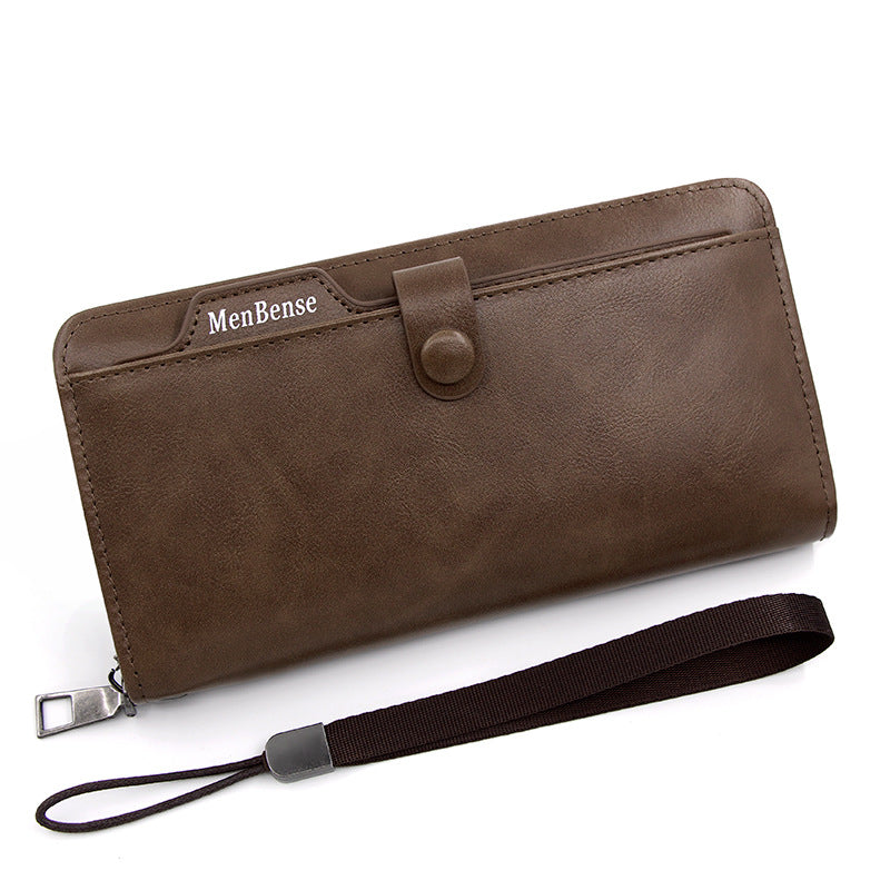 Card Style European American Retro Men's Long Wallet