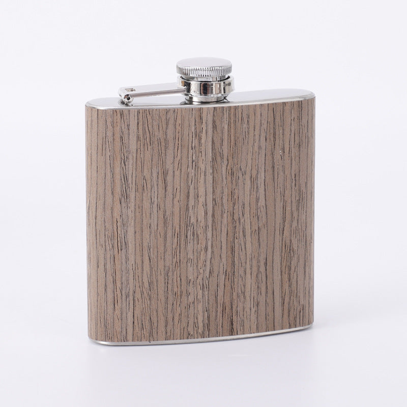 #5 Wooden PU Stainless Steel Cup Pint Cup 6 OZ Shot Cup