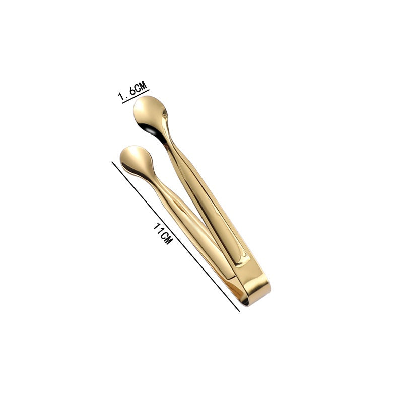 4.13" 304 Stainless Steel Ice Tongs Cooking Kitchen Tongs