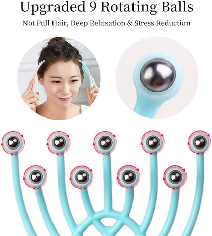 9 Claws Scalp Massager Hair Growth Protable Handheld SPA Head Massager Deep Stress Relax