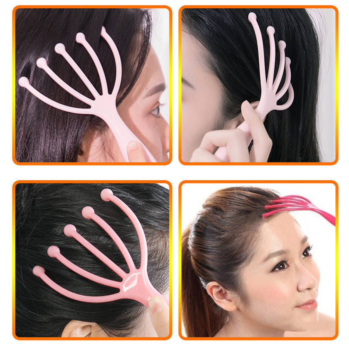 Handheld Claw Head Massager Scalp Massager 5 Rotating Heads Break Down Fascia for Full Body Relief