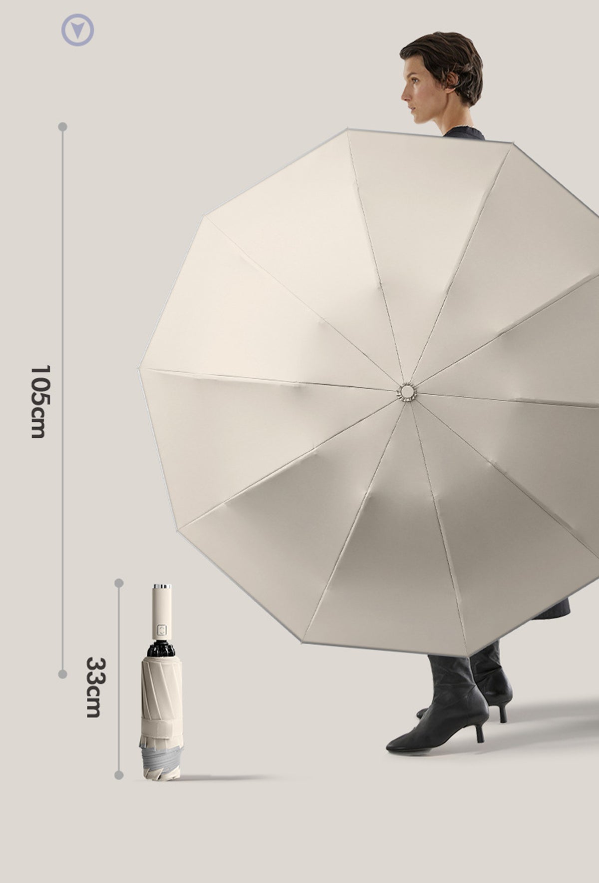 Automatic Open Umbrella Double Layered Reverse Umbrella Reflective Strip Large Size Umbrella