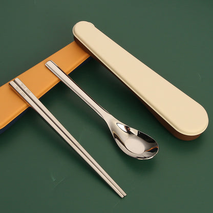 304 Stainless Steel Portable Chopsticks And Spoon