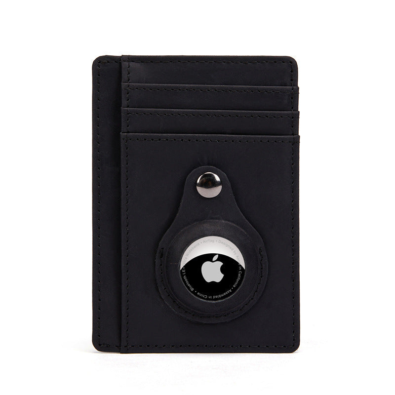 RFID Genuine Leather Tracker Protector Case Gentleman Wallet Money Clip