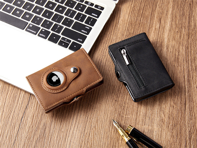 RFID POP-UP Leather Wallet Men Wallet Tracker Case Wallet