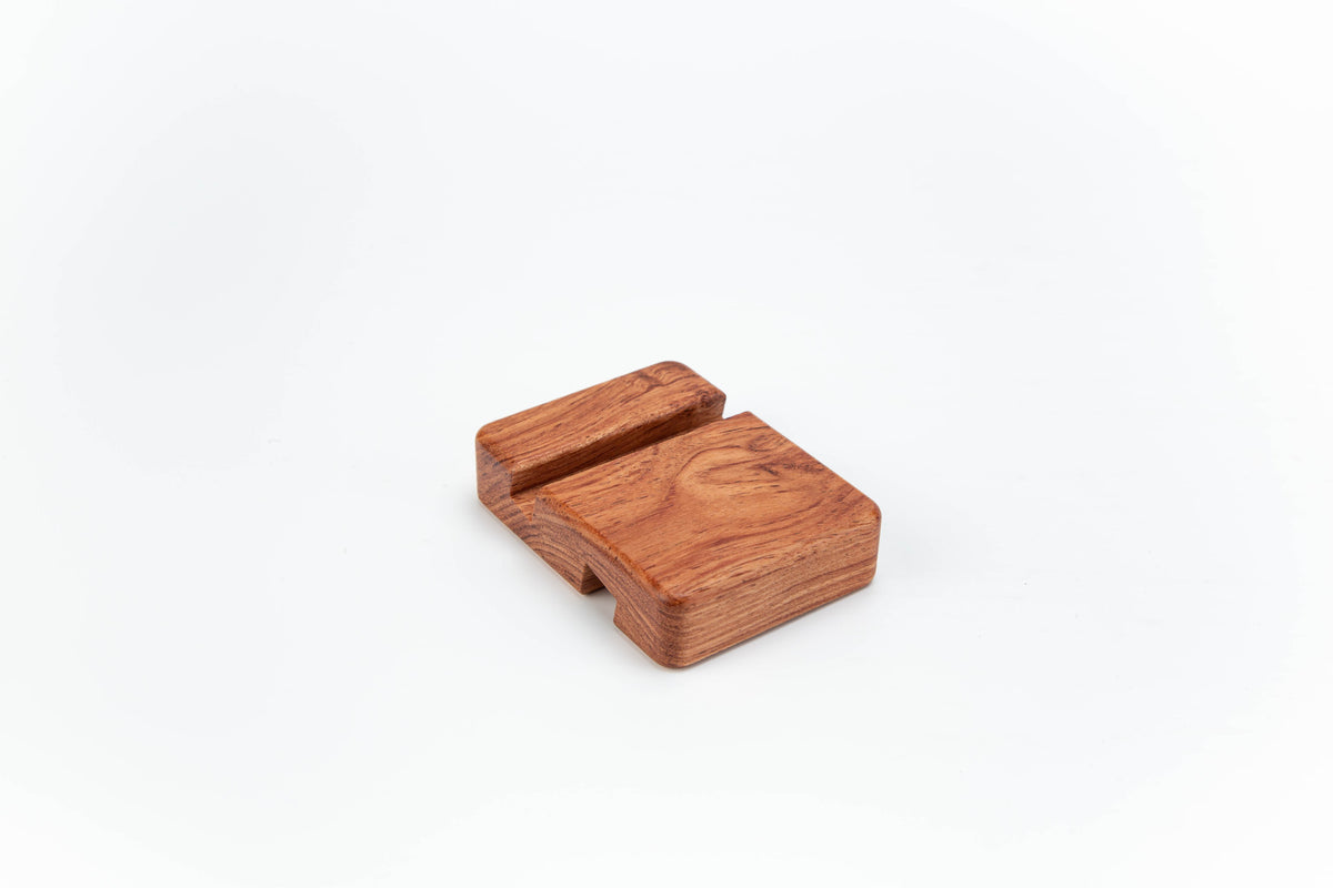 #862 Rosewood Cuboid Shape Double Side Using Phone Stand