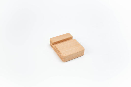 #862 Beech Wood Cuboid Shape Single Side Using Phone Stand