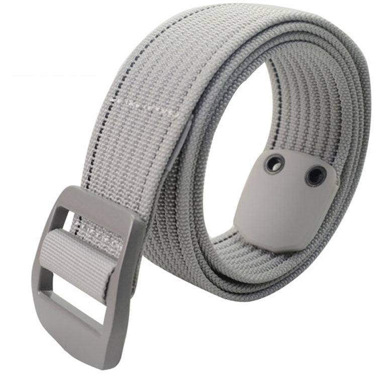 Four Seasons Men's & Women's Common Knitted Buckle Leisure Stripe Nylon Elastic Belt