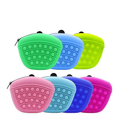 Silicone Treat Bag Fanny Pack With Waist Belt for Pet Training Walking